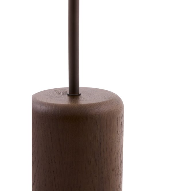 Lampa podłogowa dark japandi drewniana Bosco 144cm podstawa